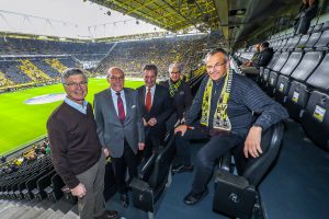 Festredner des Reinoldimahls 2019, EU-Kommissar Günther Oettinger, zum Auftakt im Stadion des BVB